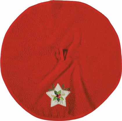 Das Home Χριστουγεννιάτικη Πετσέτα Στρογγυλή 50cm από το Katoikein