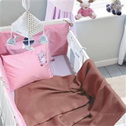 Das Home Κουβέρτα Αγκαλιάς & Λίκνου Baby Relax 6544 Πικέ Ροζ 80x110cm
