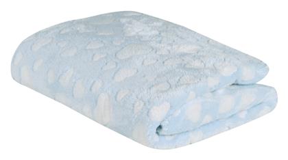 Das Home Κουβέρτα Αγκαλιάς & Λίκνου Fleece Light Blue 75x100εκ.