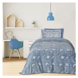 Das Home Κουβέρτα Fleece 160x220εκ. Φωσφορίζουσα Blue, White από το Katoikein