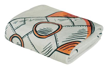 Das Home Κουβέρτα Κούνιας Fleece Blue, Grey, Orange 110x150εκ. από το Katoikein