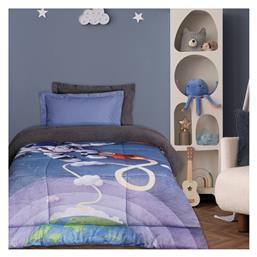 Das Home Παιδικό Κουβερτοπάπλωμα Μονό με Γέμιση Hollowfiber Blue, Grey 160x220εκ.