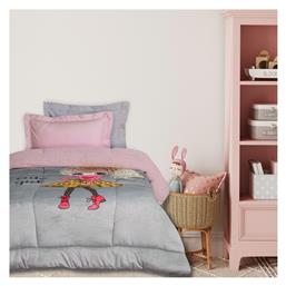 Das Home Παιδικό Κουβερτοπάπλωμα Μονό με Γέμιση Hollowfiber Grey, Pink 160x220εκ.