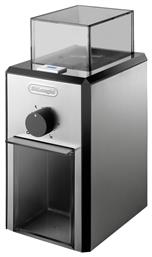 De'Longhi Ηλεκτρικός Μύλος Καφέ 110W με Χωρητικότητα 120gr και 16 Επίπεδα Άλεσης Ασημί