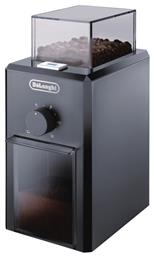 De'Longhi Ηλεκτρικός Μύλος Καφέ 110W με Χωρητικότητα 120gr και 16 Επίπεδα Άλεσης Μαύρος