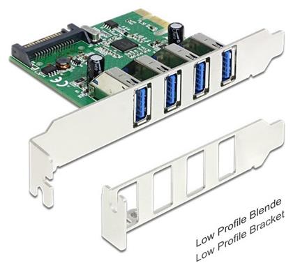 DeLock Κάρτα PCIe σε 4 θύρες USB 3.0