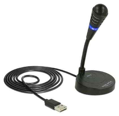 DeLock USB Microphone with base and Touch-Mute Button Ενσύρματο