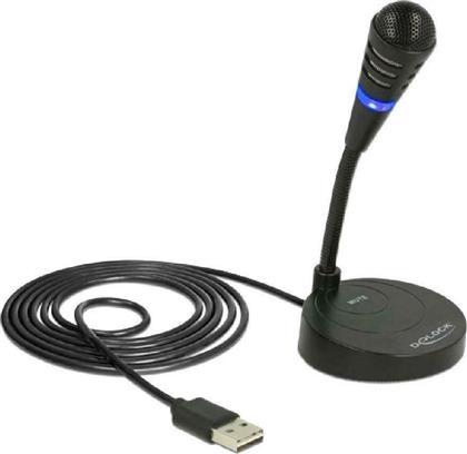 DeLock USB Microphone with base and Touch-Mute Button με Σύνδεση USB