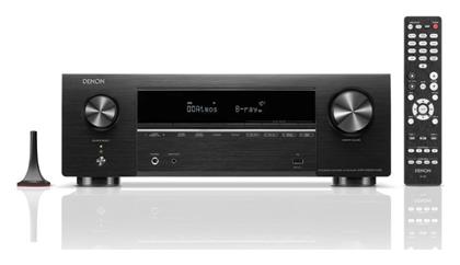 Denon AVR-X1800H DAB Ενισχυτής Home Cinema 4K/8K 7.2 Καναλιών 80W/8Ω 175W/6Ω με HDR και Dolby Atmos Μαύρος