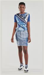 Desigual Be Blue Τζιν Ψηλόμεση Mini Φούστα Μπλε από το Spartoo