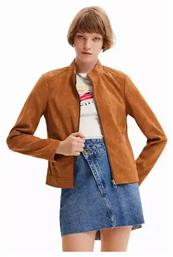 Desigual Detroit Γυναικείο Suede Biker Jacket Camel από το Modivo