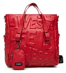 Desigual Γυναικεία Τσάντα Tote Χειρός Κόκκινη