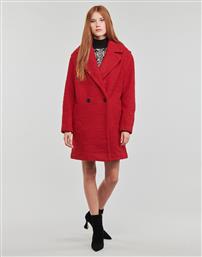 Desigual Γυναικείο Κόκκινο Παλτό με Κουμπιά