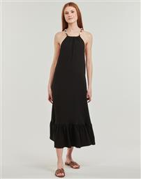 Desigual Maxi Φόρεμα με Βολάν Μαύρο από το Spartoo