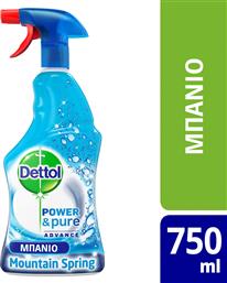 Dettol Power & Pure Advance Καθαριστικό Spray Λεκάνης με Άρωμα Mountain Spring 750ml