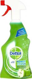 Dettol Power & Fresh Advance Καθαριστικό Spray Γενικής Χρήσης με Απολυμαντική Δράση Πράσινο Μήλο 500ml