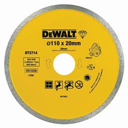 Dewalt Δίσκος Κοπής Πλακιδίων Διαμαντέ 110x20x1.6mm DT3714