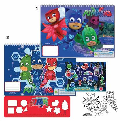 Διακάκης Μπλοκ Ζωγραφικής Pj Masks 23x33cm 40 Φύλλα Σε 2 Σχέδια