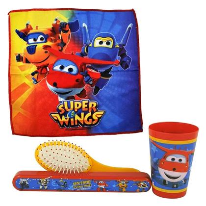 Διακάκης Παιδική Βούρτσα Μαλλιών Σετ Super Wings με Αξεσουάρ Κόκκινη από το Filinda