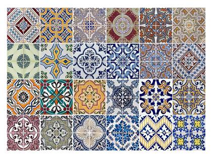 Διακοσμητικό Αυτοκόλλητο Τοίχου Azulejos L 65x47εκ. Ango