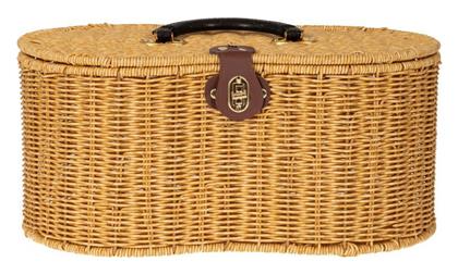 Διακοσμητικό Καλάθι Rattan με Χερούλια 41x23.5x19εκ. Iliadis από το 24home