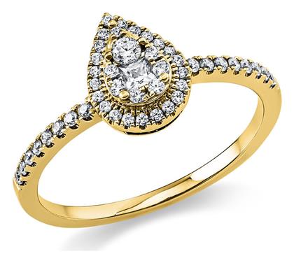 Diamond Group Μονόπετρο από Χρυσό 14K
