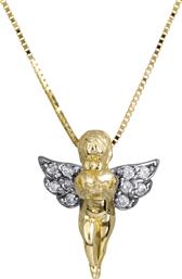 Δίχρωμος άγγελος 14Κ 011280 Χρυσός 14 Καράτια από το Kosmima24