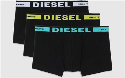 Diesel Ανδρικά Boxer Μαύρα Μονόχρωμα 3Pack από το Notos