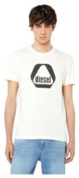 Diesel T-Diegor-G10 Ανδρικό T-shirt Λευκό με Λογότυπο από το ProjectShops