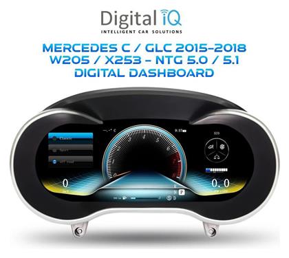 Digital IQ Ηχοσύστημα Αυτοκινήτου για Mercedes-Benz GLC 2015-2018 (Bluetooth/USB/WiFi/GPS/Apple-Carplay/Android-Auto) με Οθόνη Αφής 12.3''