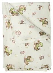 Dimcol Baby Φανελένια Πάνα Αγκαλιάς Baby 03 - Μπεζ-Πράσινο Πράσινο 80x80εκ.