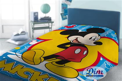 Dimcol Κουβέρτα Πικέ Disney Mickey 160x240cm Πολύχρωμη από το Aithrio
