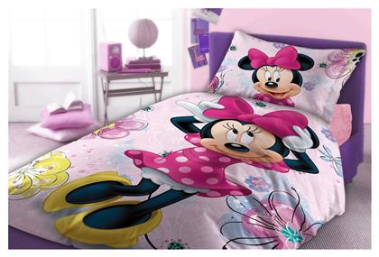 Dimcol Σετ Σεντόνια Μονά Βαμβακερά Minnie 852 Pink 160x240cm 2τμχ από το 24home