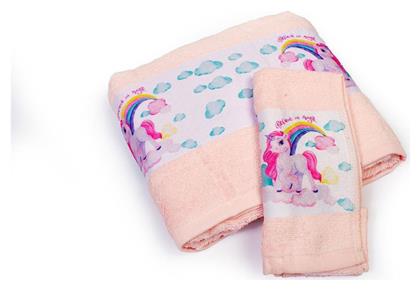 Dimcol Σετ Βρεφικές Πετσέτες 2τμχ Pink Βάρους 400gr/m²