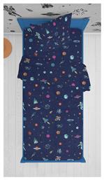 Dimcol Space Παιδική Παπλωματοθήκη Μονή Βαμβακερή 189 Blue 160x240εκ.