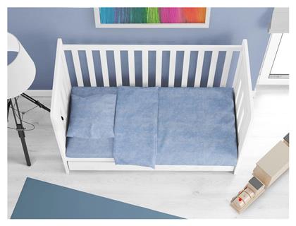 Dimcol Βρεφική Παπλωματοθήκη Bebe Premium Shadow Sky Blue 120x160εκ. από το 24home