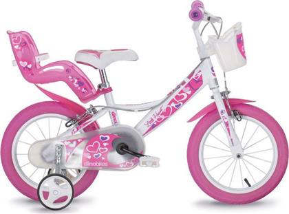 Dino Bikes Little Heart 14'' Παιδικό Ποδήλατo BMX Ροζ