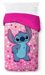 Disney Παιδικό Κουβερτοπάπλωμα Μονό Lilo & Stitch Pink 160x250εκ.