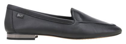 DKNY Δερμάτινα Γυναικεία Loafers σε Μαύρο Χρώμα