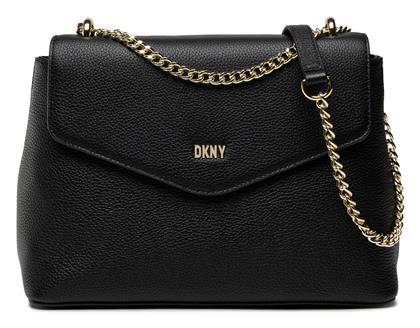 DKNY Frankie Γυναικεία Flap Bag 'Ωμου Μαύρη