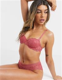 DKNY lace balconette bra in azalea red από το Asos