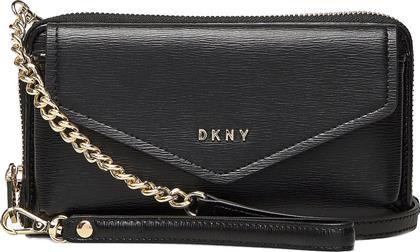 DKNY Polly Convertible R03E3K45 Δερμάτινη Γυναικεία Τσάντα Χιαστί σε Μαύρο χρώμα από το Z-mall