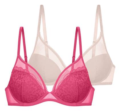 Dorina Pink/beige Σουτιέν για Βαθύ Ντεκολτέ & Μπανέλες 2Pack