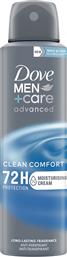 Dove Men Care Advanced Clean Comfort Αποσμητικό 72h σε Spray 150ml από το e-Fresh