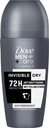 Dove Men Care Advanced Invisible Dry Αποσμητικό 72h σε Roll-On 50ml από το ΑΒ Βασιλόπουλος