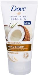 Dove Nourishing Secrets Αναπλαστική Κρέμα Χεριών Coconut Oil & Almond Milk Restoring Ritual 75ml από το e-Fresh