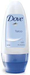 Dove Talc Αποσμητικό 24h σε Roll-On 50ml