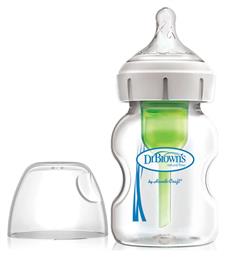 Dr. Brown's Options+ Wide Neck Γυάλινο με Θηλή Σιλικόνης για 0+ μηνών 150ml