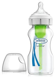 Dr. Brown's Options+ Wide Neck Γυάλινο με Θηλή Σιλικόνης για 0+ μηνών 270ml