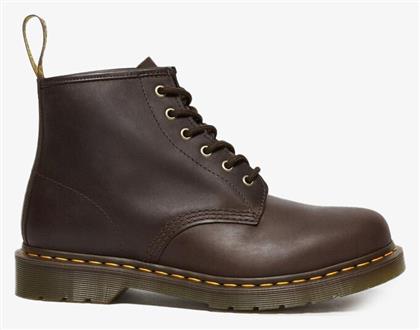 Dr. Martens 101 Crazy Horse Δερμάτινα Καφέ Ανδρικά Μποτάκια από το Spartoo